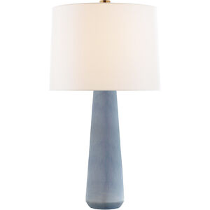 Barbara Barry Athens 32.5 inch 100 watt Polar Blue Crackle Table Lamp Portable Light, Large