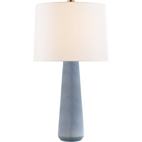 Barbara Barry Athens 32.5 inch 100 watt Polar Blue Crackle Table Lamp Portable Light, Large