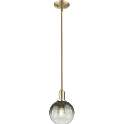 Downtown Urban Brookhaven Globe 1 Light 7.88 inch Champagne Bronze Mini Pendant Ceiling Light in Slate Glass