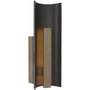 Anne-Marie Barton Remi Sconce Wall Light in Matte Carbon and Warm Walnut