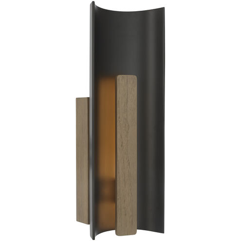 Anne-Marie Barton Remi Sconce Wall Light in Matte Carbon and Warm Walnut