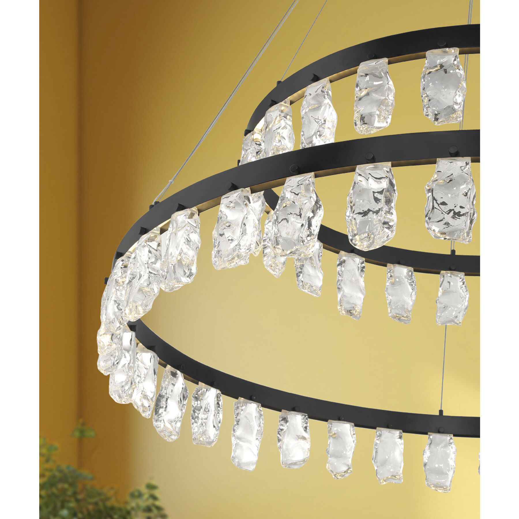 Artic Glacier LED 49.25 inch Coal Chandelier Ceiling Light
