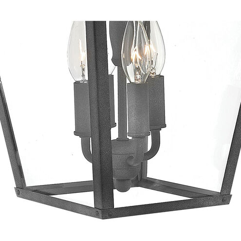 Heritage Trellis LED 22 inch Aged Zinc Outdoor Wall Mount Lantern, Large