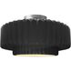 Radiance Collection - Pleated Tier LED 16.5 inch Gloss Black and Brushed Nickel Semi-Flush Ceiling Light in Dedicated LED, 16.5W x 8H, Form+Finish+Function