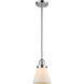 Franklin Restoration Cone LED 6 inch Polished Chrome Mini Pendant Ceiling Light in Matte White, Franklin Restoration