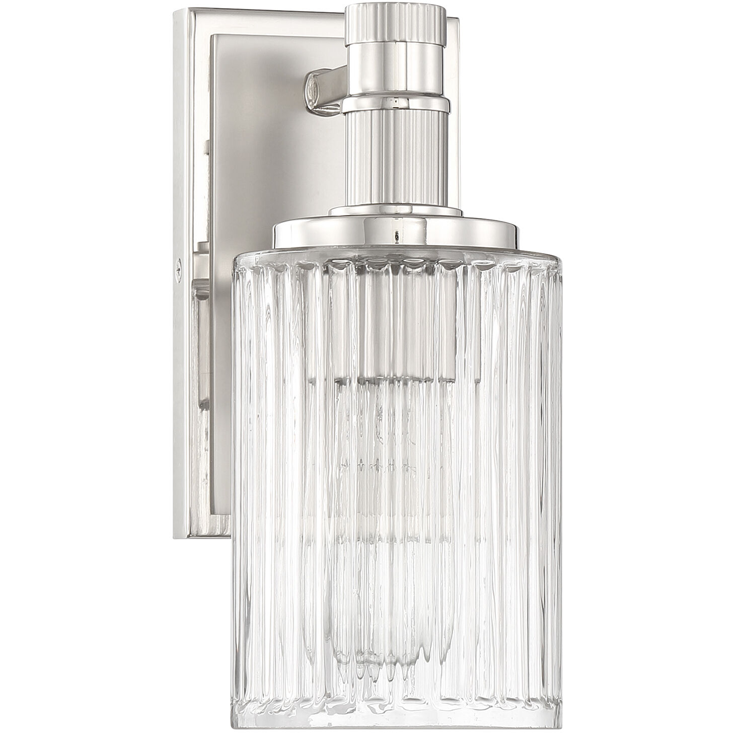 Concord 1 Light 4.5 inch Silver and Polished Nickel Bathroom Vanity Light Wall Light