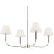 Eadie 4 Light Polished Nickel Chandelier Ceiling Light