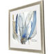 Refined Blue and Beige and Gray and Metallic Framed Art