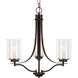 Elmwood Park 3 Light 20.5 inch Bronze Chandelier Ceiling Light
