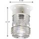 Utility Lantern 1 Light 4.88 inch White Outdoor Flush Mount