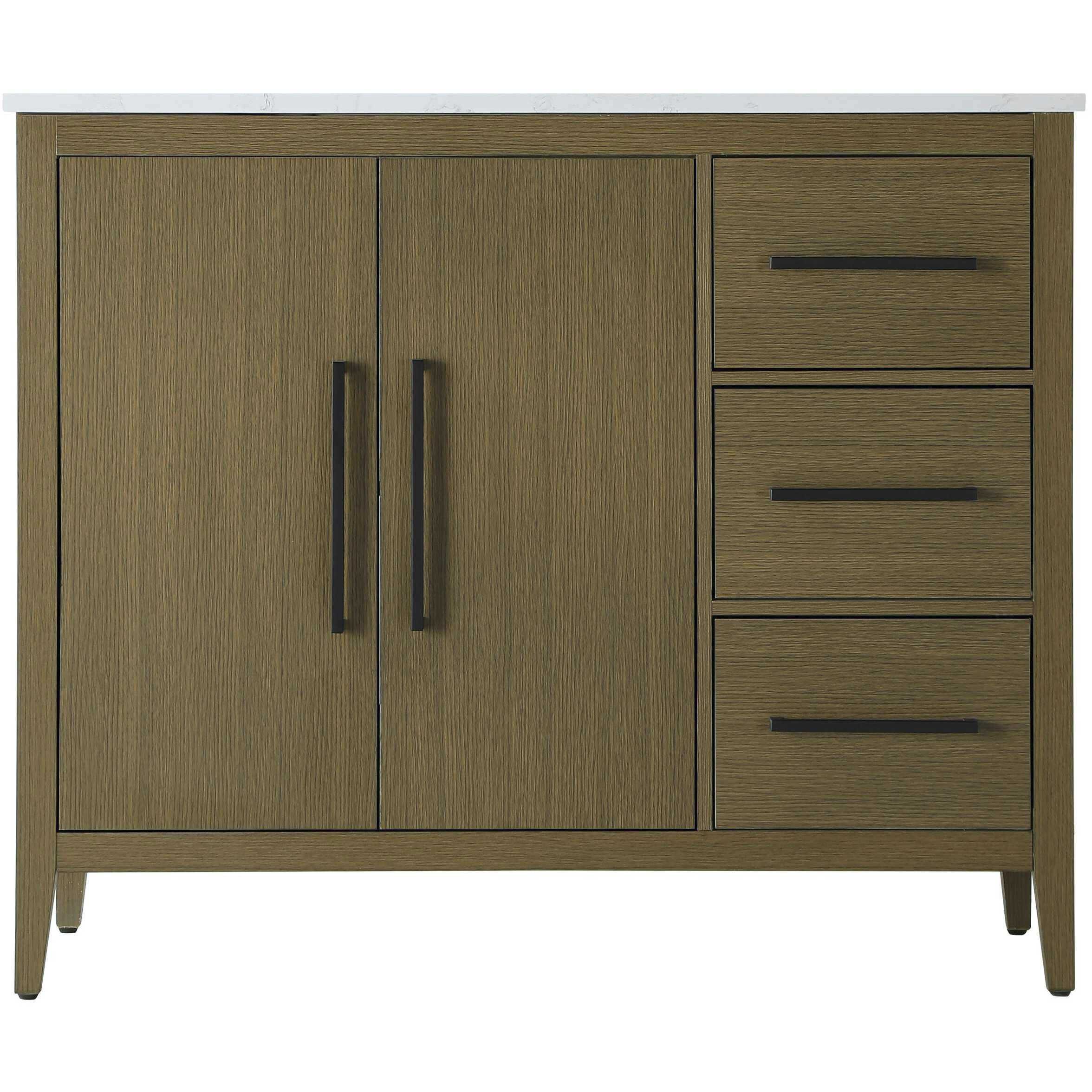 Millie 42 X 35 inch Chestnut Brown Bathroom Vanity Cabinet
