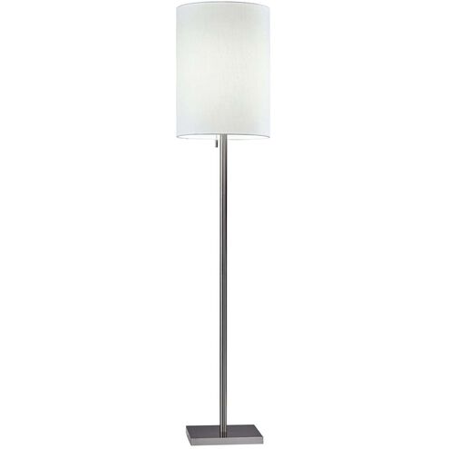 Liam 61 inch 100.00 watt Brushed Steel Floor Lamp Portable Light
