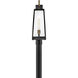 Hugh 1 Light 22 inch Black with Burnished Bronze Outdoor Post Mount