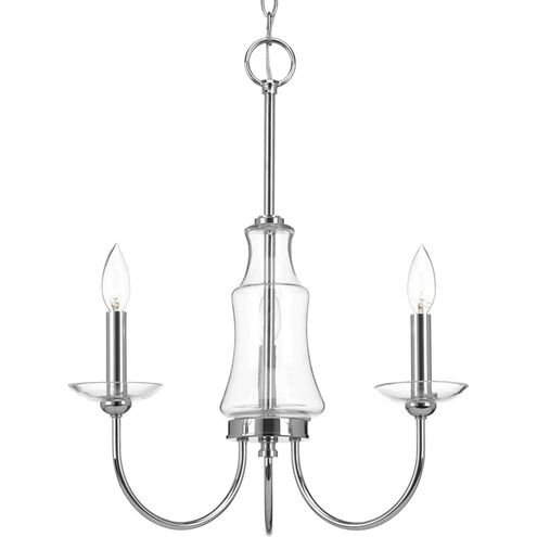 Litchfield 3 Light 19 inch Polished Chrome Chandelier Ceiling Light