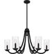 Allard 6 Light 32 inch Matte Black Chandelier Ceiling Light