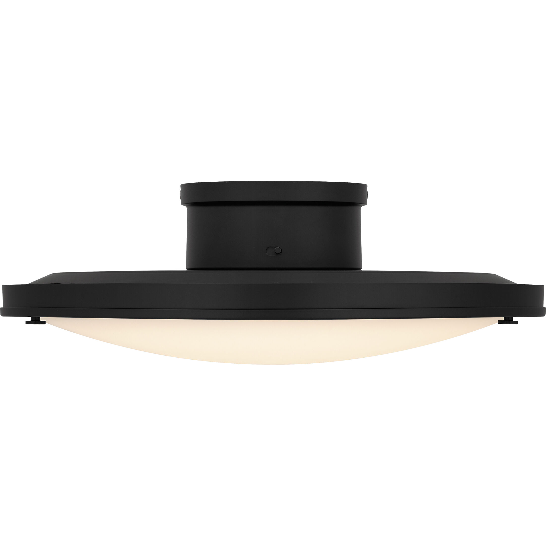Donne LED 15.75 inch Matte Black Semi-Flush Mount Ceiling Light, Medium