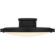 Donne LED 15.75 inch Matte Black Semi-Flush Mount Ceiling Light, Medium