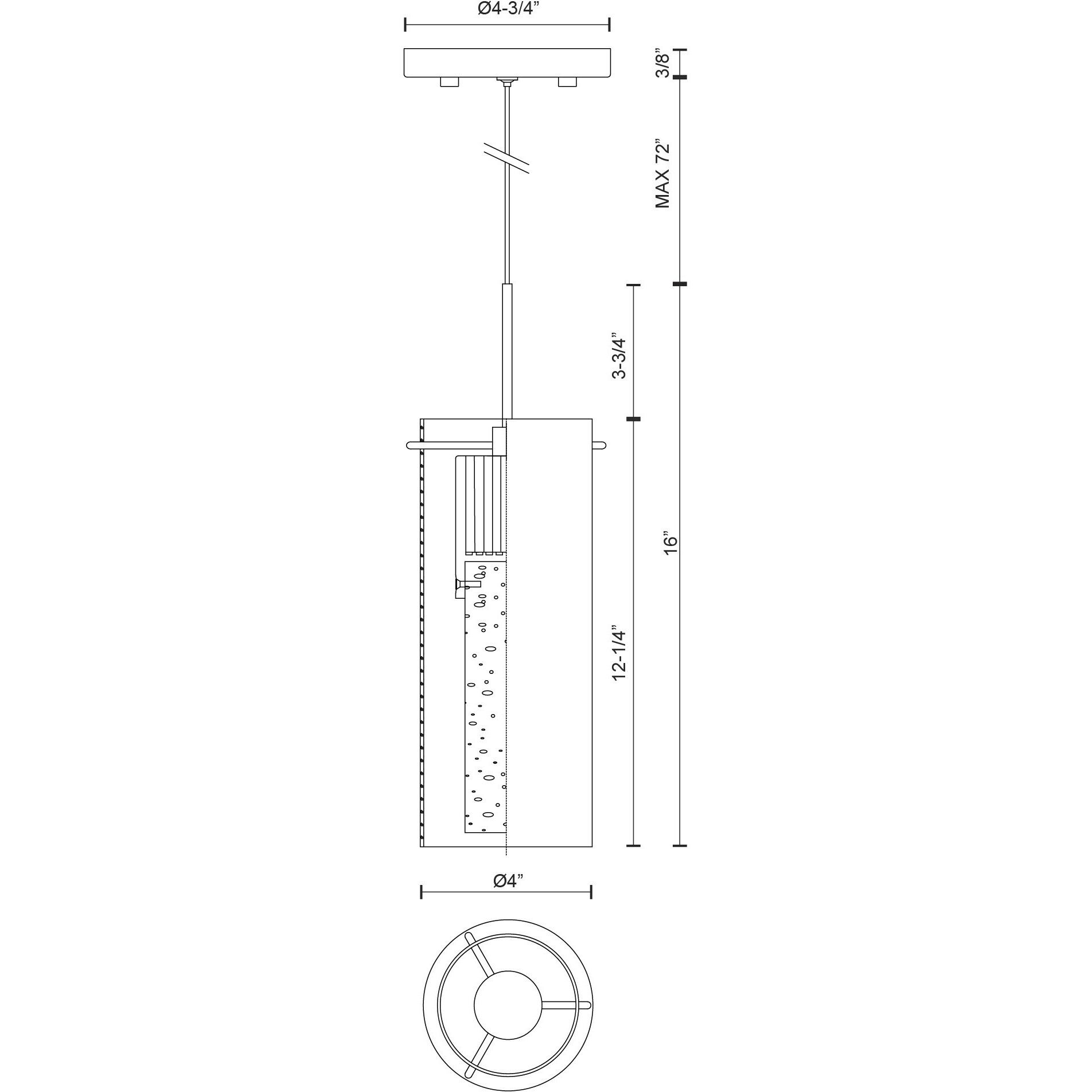 Champagne Pendant Ceiling Light