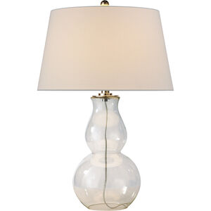 Chapman & Myers Gourd 30 inch 150.00 watt Clear Glass Table Lamp Portable Light in Linen