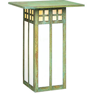 Glasgow 1 Light 9 inch Verdigris Patina Wall Mount Wall Light in Gold White Iridescent and White Opalescent