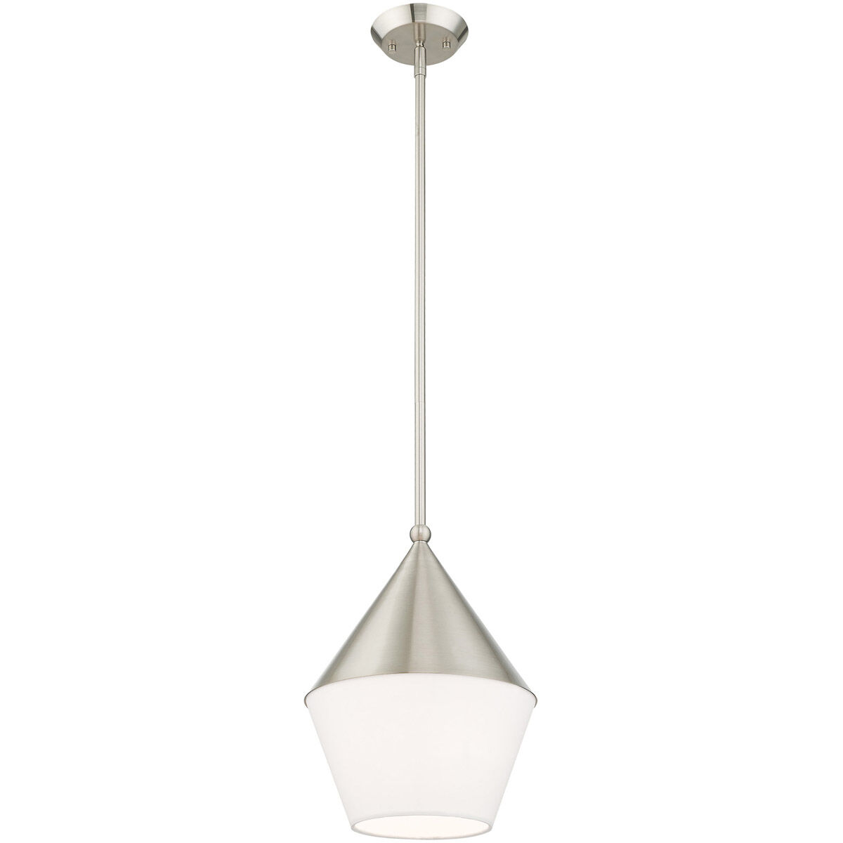 Stockholm 1 Light 10 inch Brushed Nickel Mini Pendant Ceiling Light