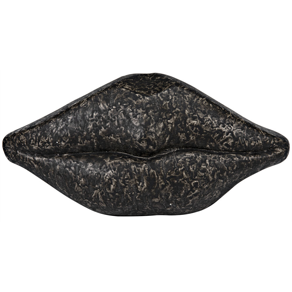 Lips Black Fiber Cement Statue