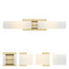 Ballston Urban 2 Light 24 inch Brushed Brass Bath Vanity Light Wall Light in Matte White Glass