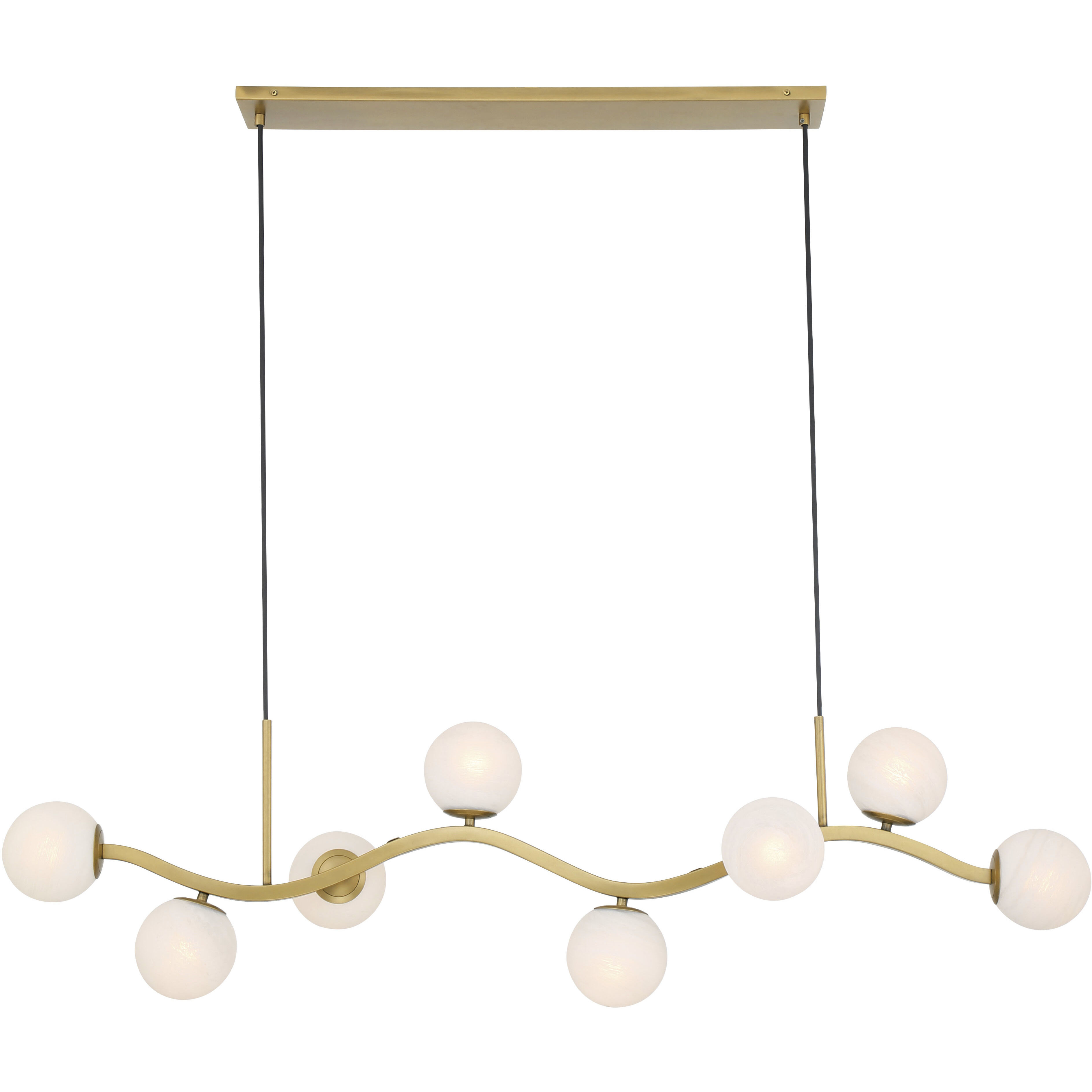 Curven Island Light Ceiling Light in Legacy Brass