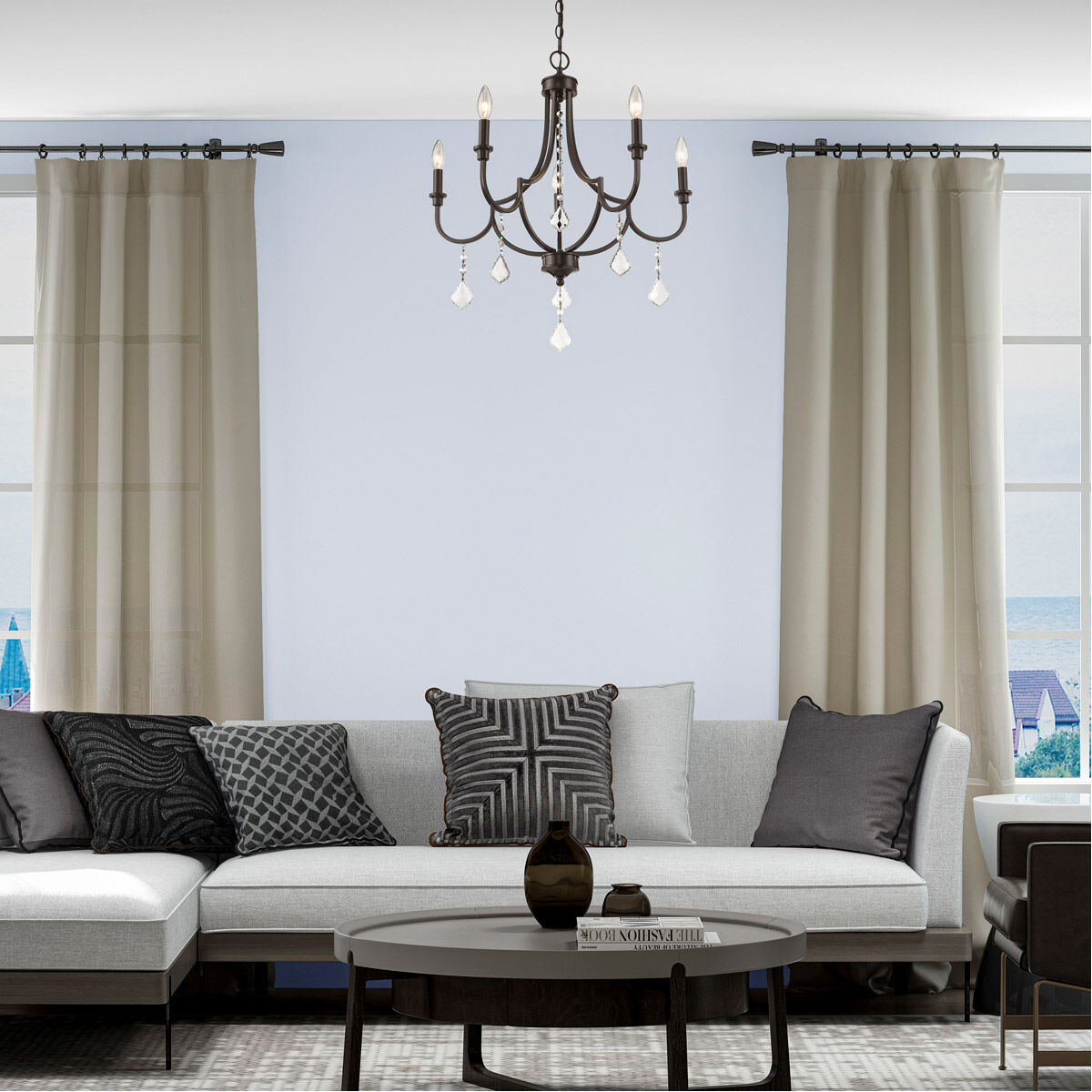 Glendale 5 Light 25 inch English Bronze Chandelier Ceiling Light