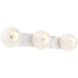 Samar 3 Light 32.38 inch Chrome Bath Vanity Light Wall Light in Transition Opal Glass