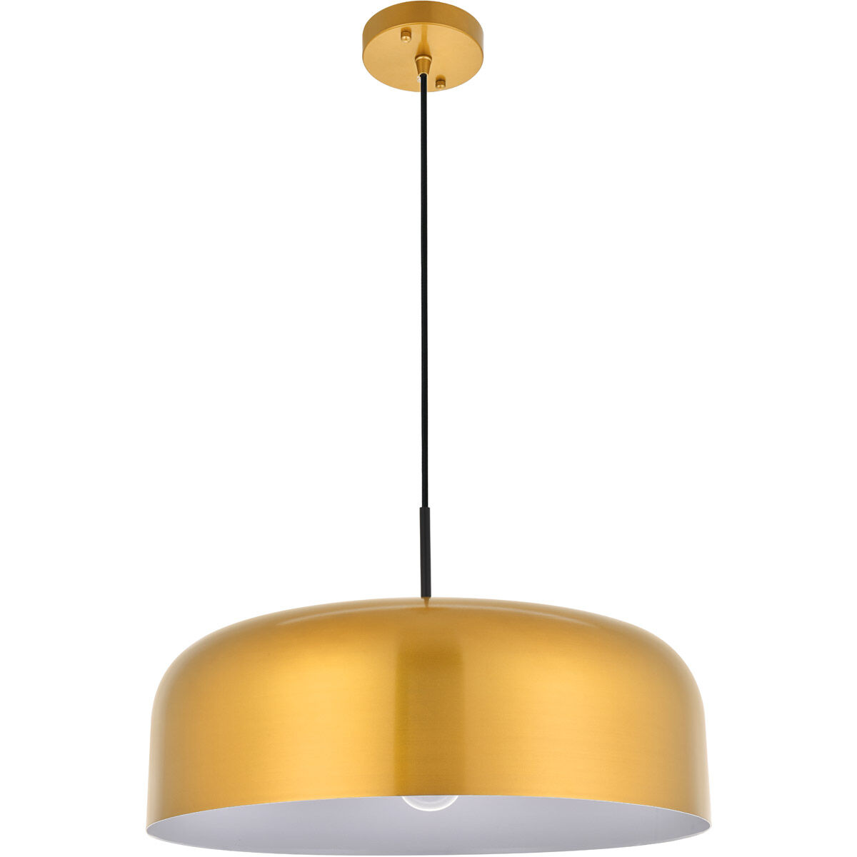 Etude 1 Light 19.3 inch Satin Gold Pendant Ceiling Light
