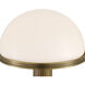Promenade 10.25 inch 2 watt Polished Antique Brass and White Cordless Table Lamp Portable Light