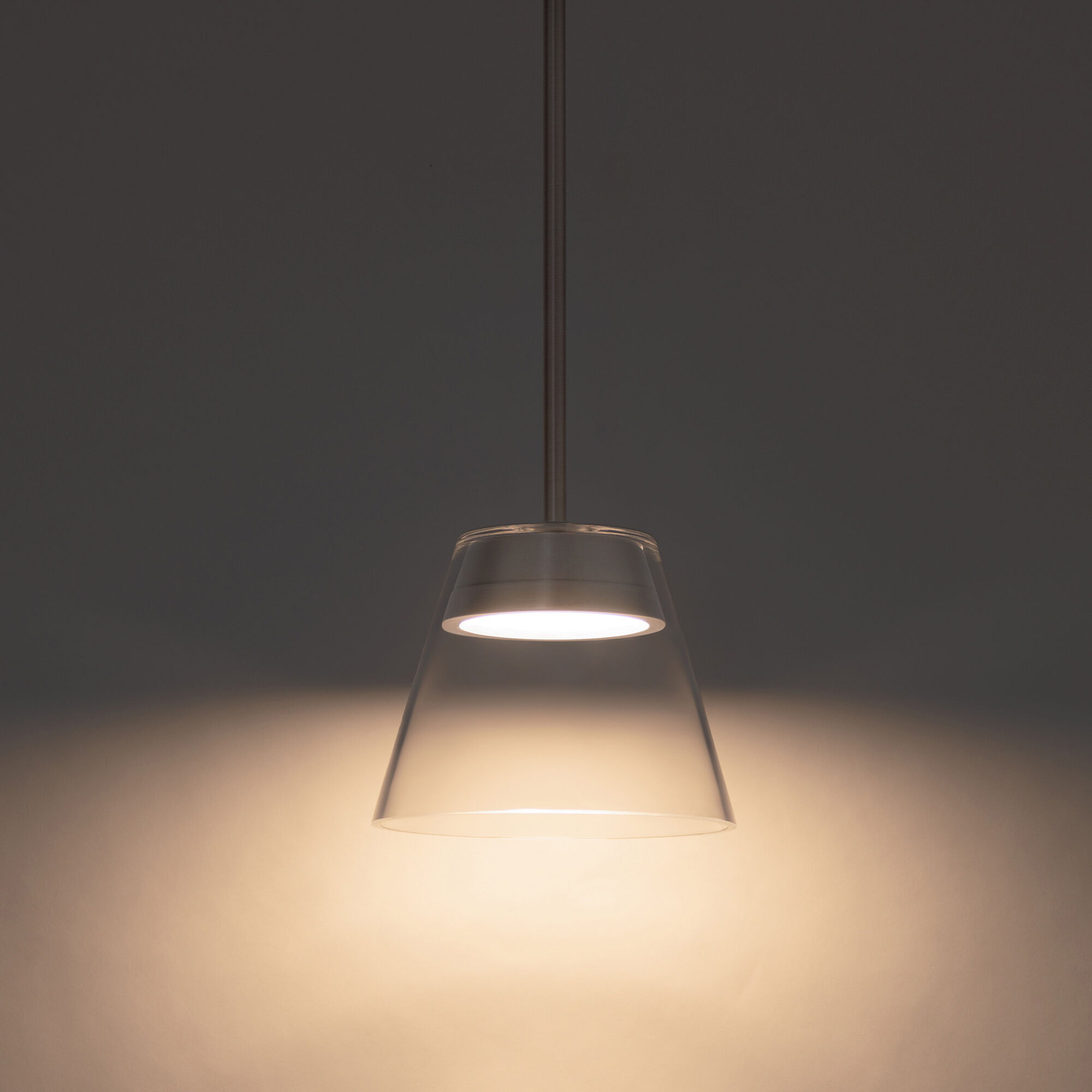 Chandra LED 8 inch Brushed Nickel Mini-Pendant Ceiling Light, dweLED