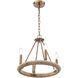 Cabana 4 Light 16 inch Lacquered Gold Chandelier Ceiling Light