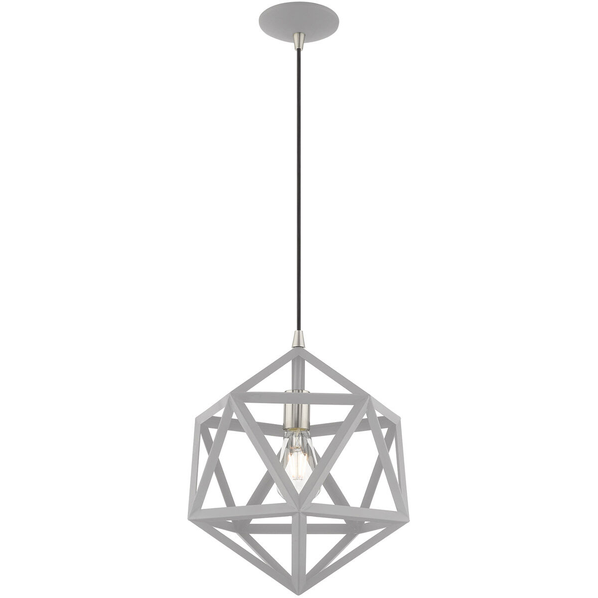 Geometric 1 Light 13 inch Nordic Gray Mini Pendant Ceiling Light