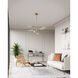 Astrid LED 41.63 inch Metal Shade and Vintage Brass Multi-Pendant Ceiling Light