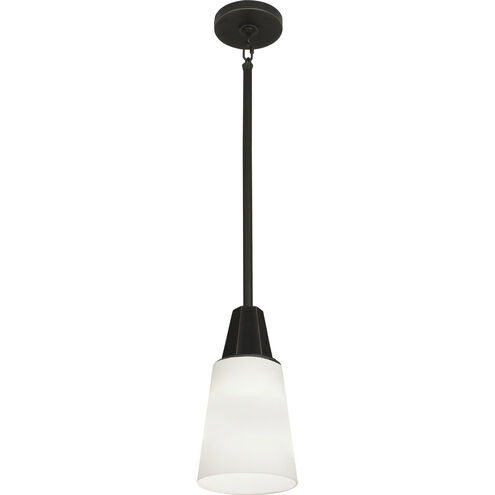Wheatley 1 Light 15 inch Deep Patina Bronze Pendant Ceiling Light in Cased White Glass