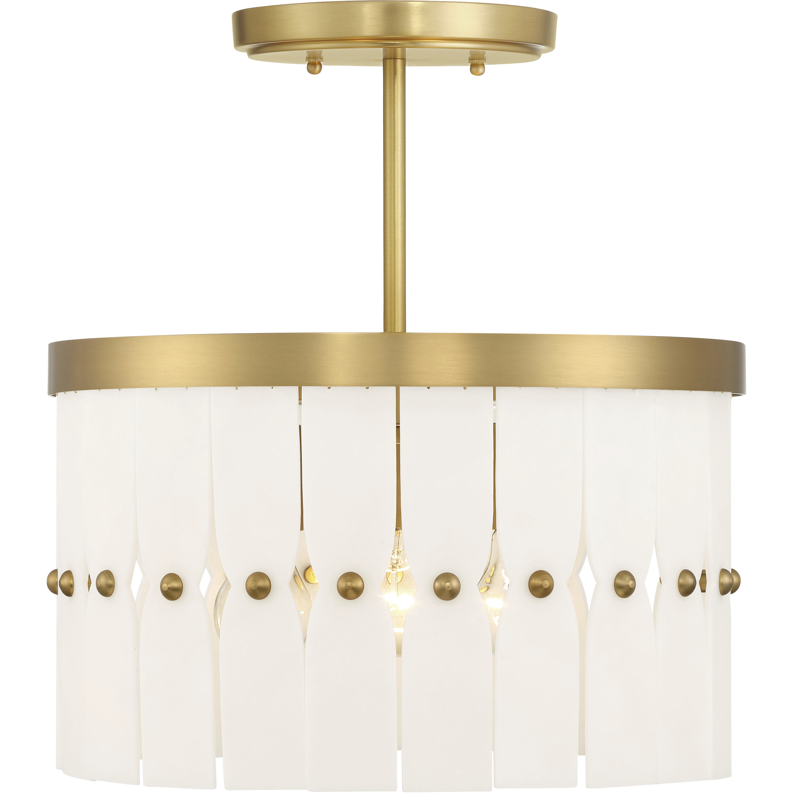 Coronelle 3 Light 16 inch Legacy Brass Convertible Semi-Flush Ceiling Light