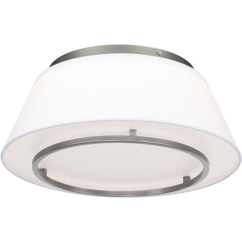 Hailey LED 16 inch Brushed Nickel Flush Mount Ceiling Light, dweLED