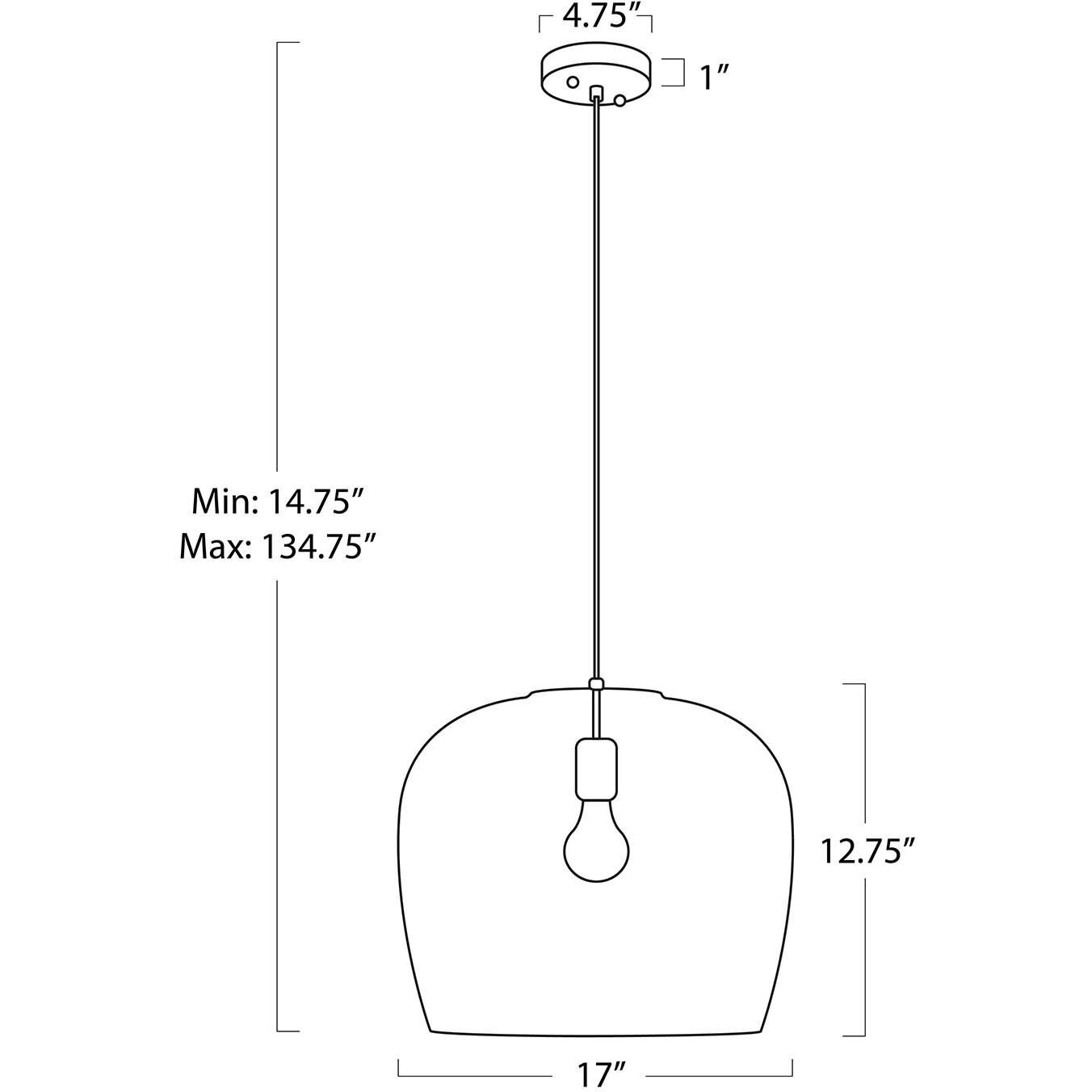 Selene 1 Light 17 inch Natural Pendant Ceiling Light