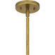 Perrine 1 Light 12 inch Weathered Brass Mini Pendant Ceiling Light, Small