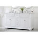 Franklin 60 X 22 X 35 inch White Bathroom Vanity Cabinet