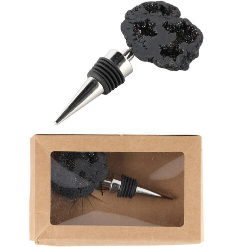 Geode Black Bottle Stopper