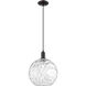 Arcadia Athens Water Glass 1 Light 12 inch Matte Black Mini Pendant Ceiling Light