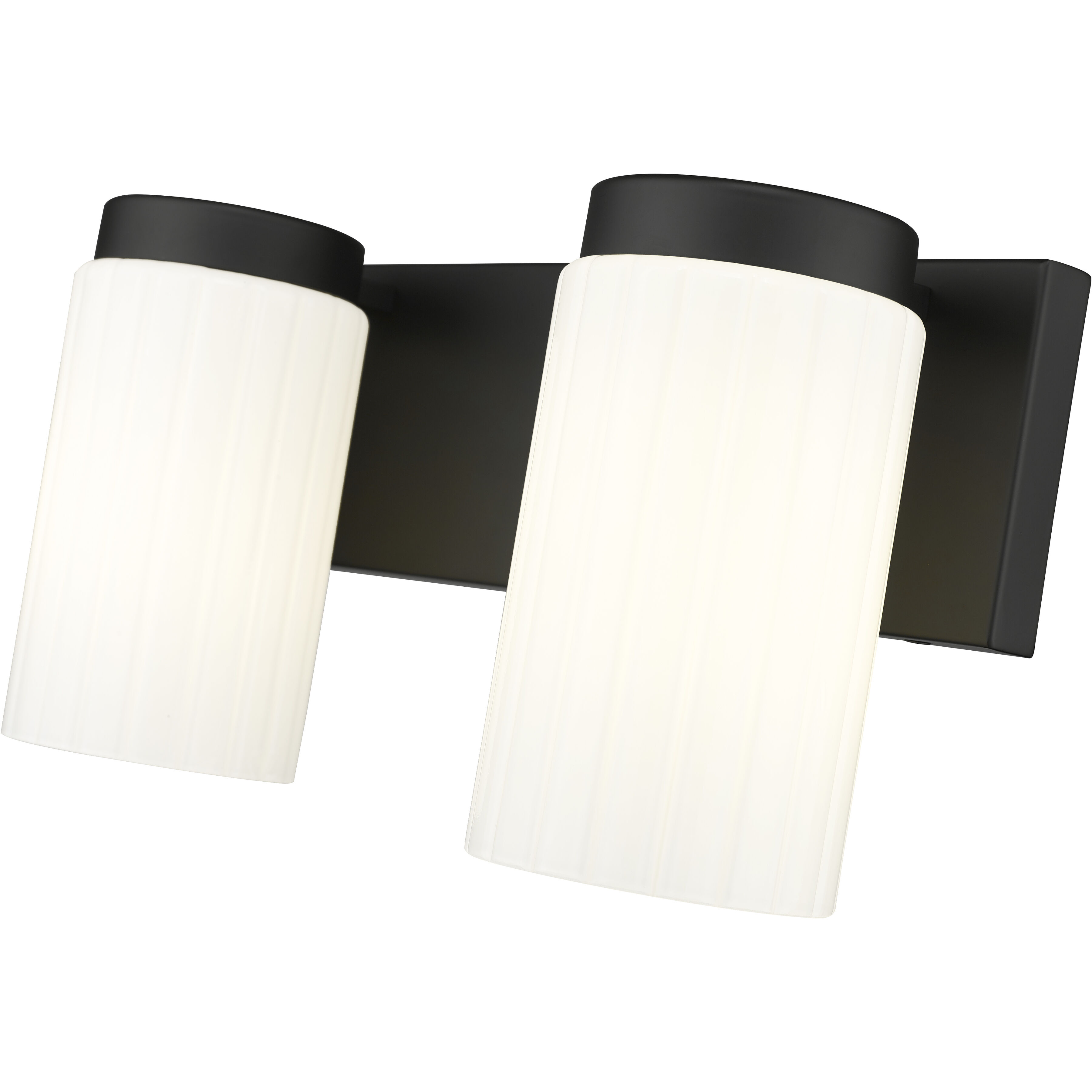 Burk 2 Light 13.75 inch Matte Black Bath Vanity Light Wall Light