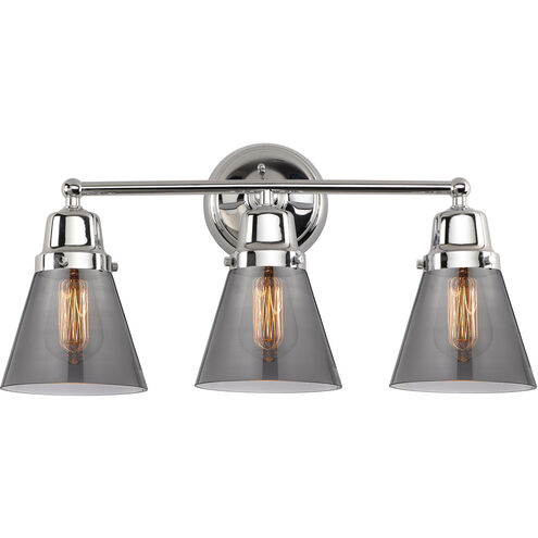 Aditi Small Cone LED 22 inch Polished Chrome Bath Vanity Light Wall Light, Aditi