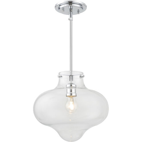 Cate 1 Light 12 inch Chrome Pendant Ceiling Light