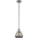 Franklin Restoration Fulton 1 Light 7 inch Brushed Satin Nickel Mini Pendant Ceiling Light in Incandescent, Plated Smoke, Franklin Restoration