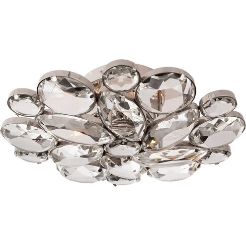 kate spade new york Lloyd 3 Light 13 inch Polished Nickel Flush Mount Ceiling Light in Clear Glass, Medium