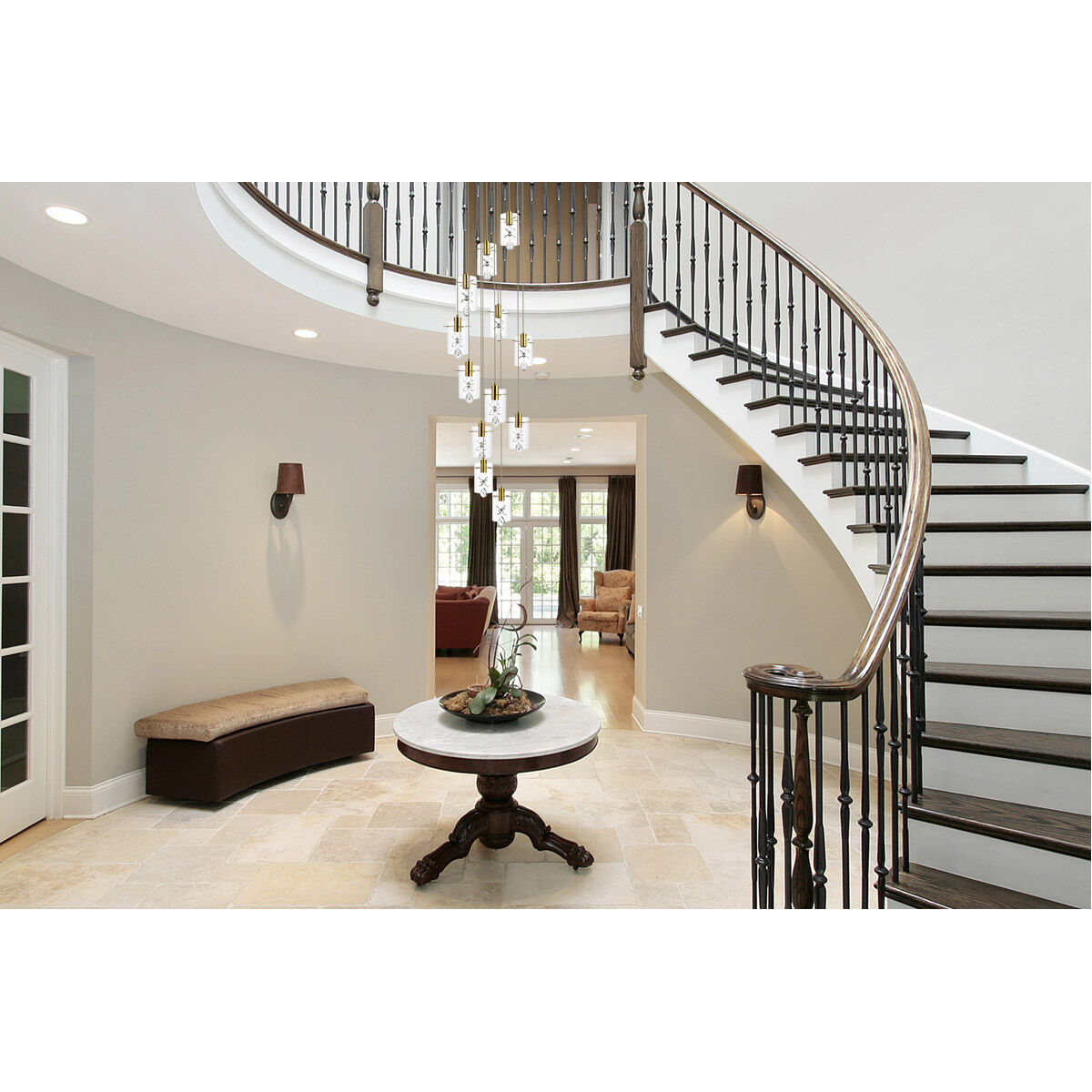 Hana 12 Light 22 inch Gold Pendant Ceiling Light